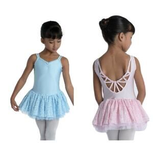Dance Tutu Dress DanzNMotion 19205C Small Child Lt Blue Ballet Tap